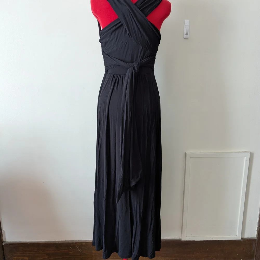 Anthropologie Vanessa Virginia Black Sleeveless Maxi Dress - Picture 3 of 4